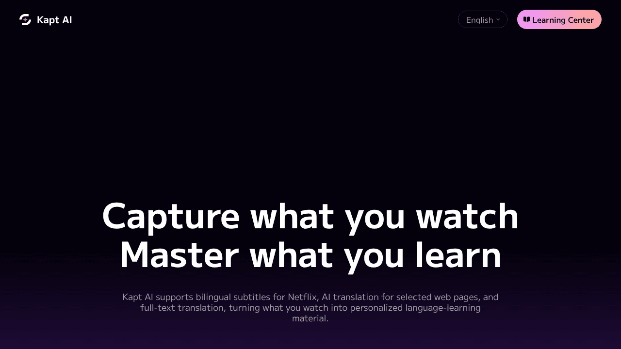 Kapt AI website screenshot