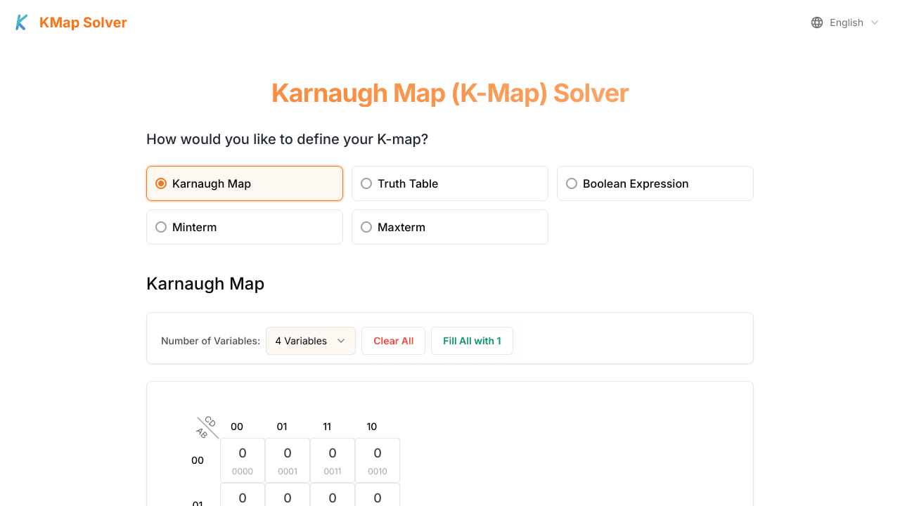 Karnaugh Map Solver