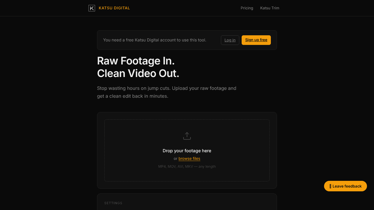 Katsu Trim — by Katsu Digital website screenshot