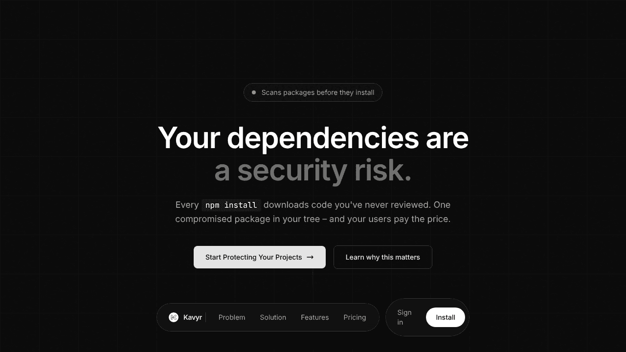 Kavyr website screenshot