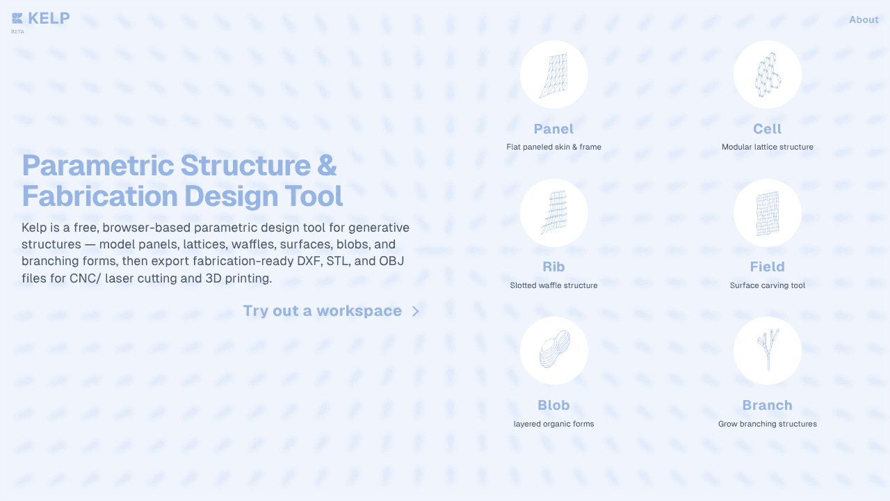 Kelp3D website screenshot