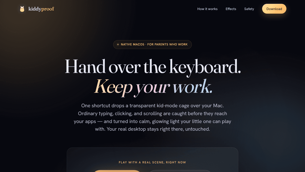 kiddyproof website screenshot