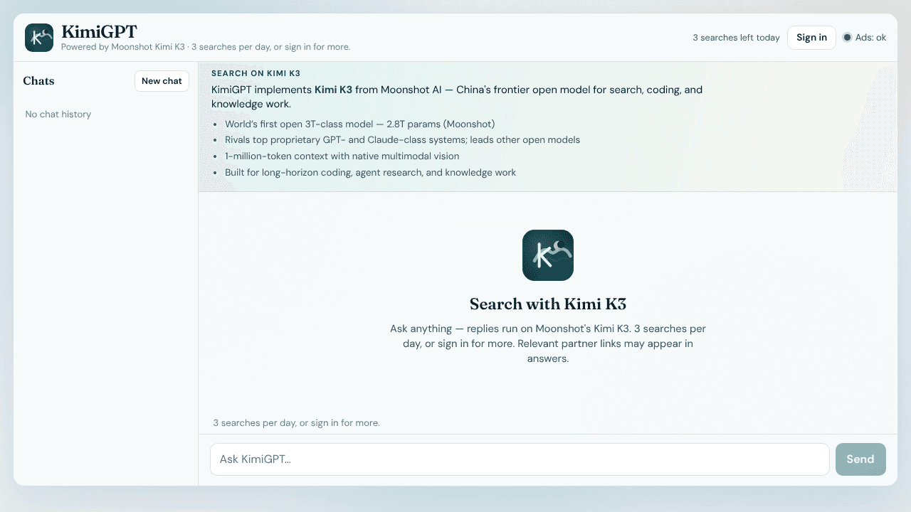 KimiGPT website screenshot