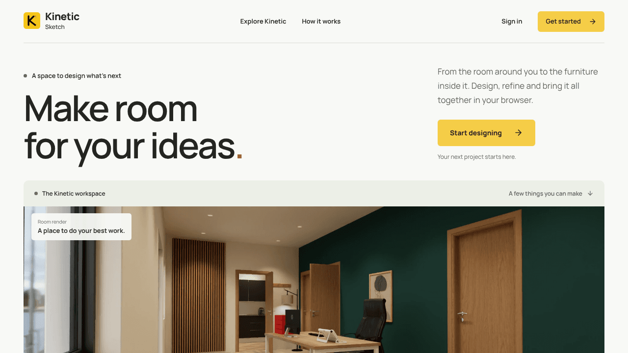 Kinetic Sketch website screenshot