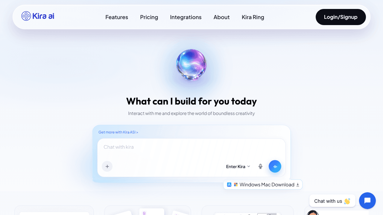 Kira Ai website screenshot