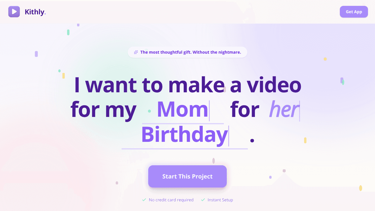 Kithly website screenshot