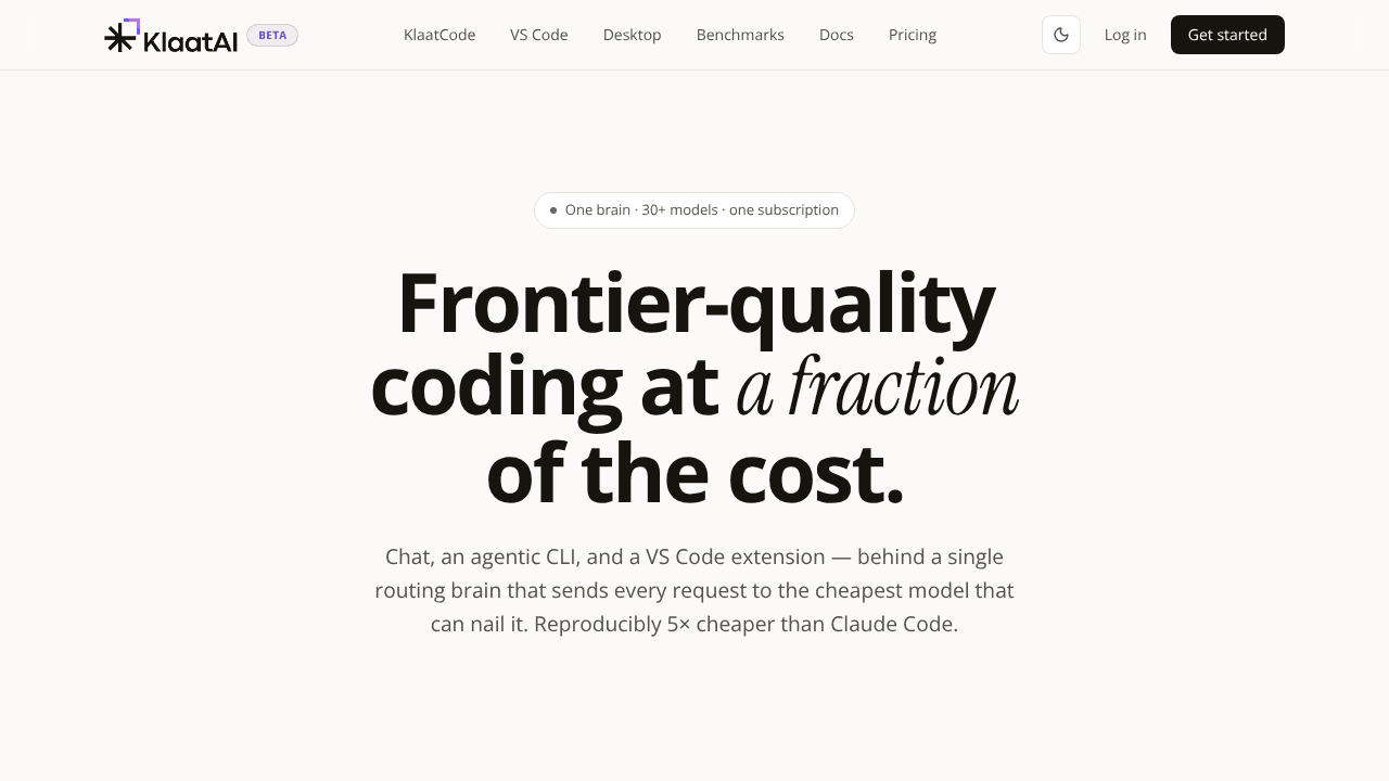 KlaatAI website screenshot