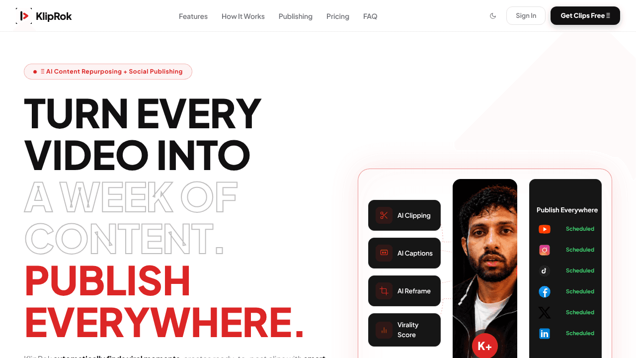 KlipRok website screenshot