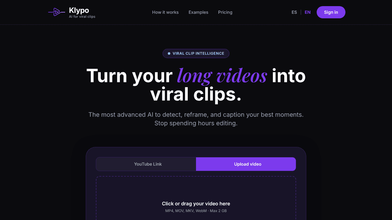 Klypo  website screenshot