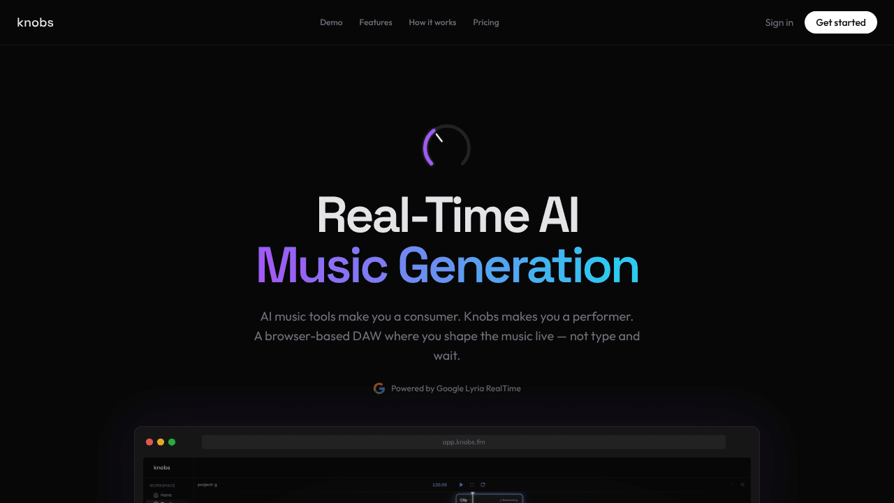knobs.fm website screenshot