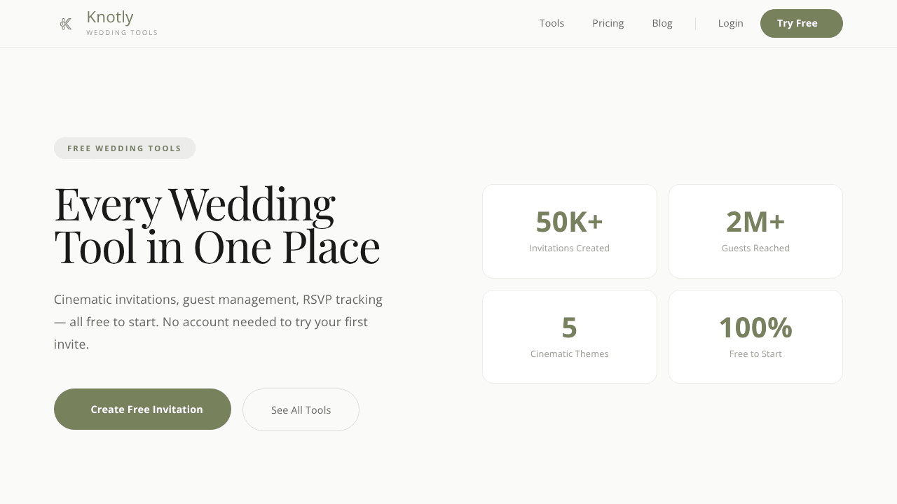 Knotly website screenshot