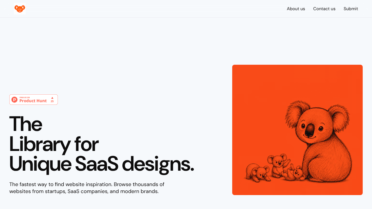 Koalary website screenshot