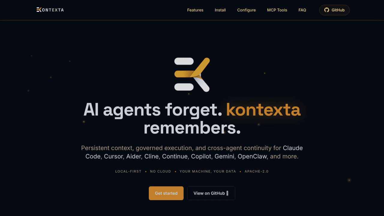 kontexta website screenshot