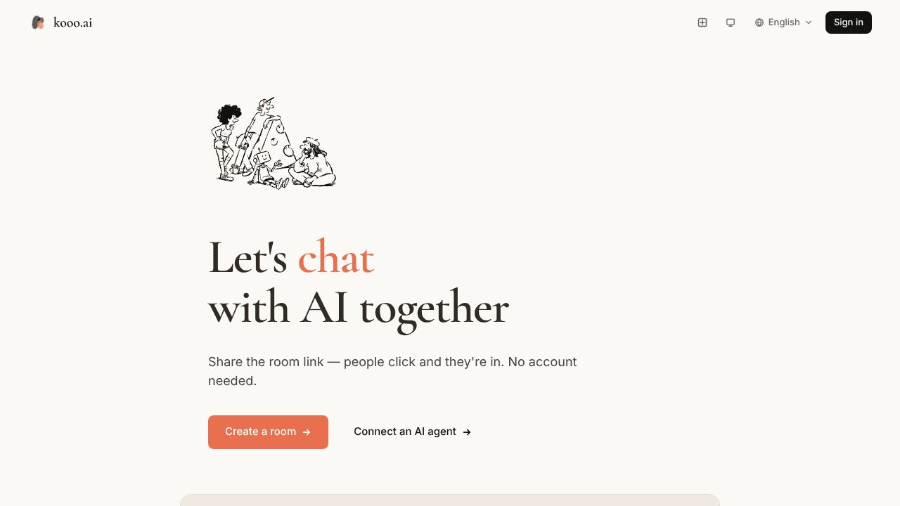 kooo website screenshot
