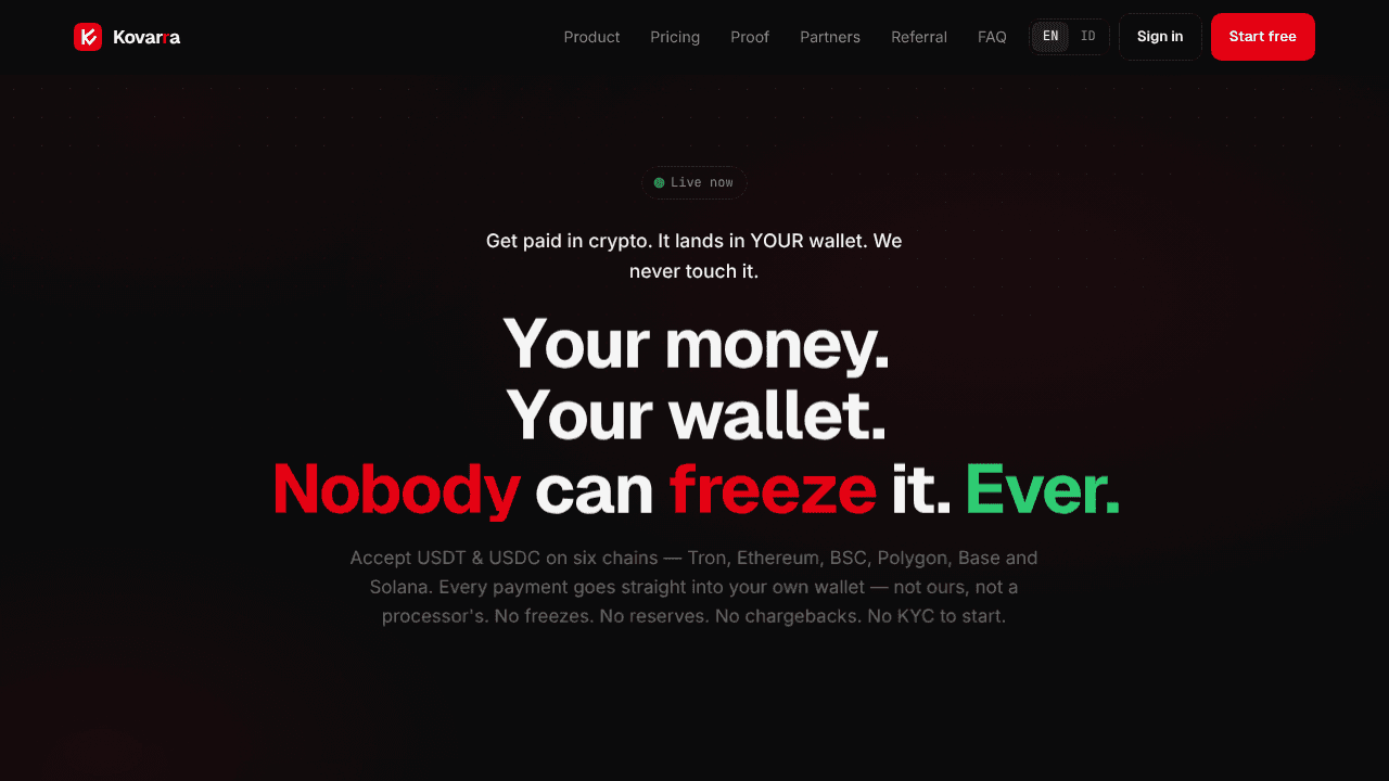Kovarra website screenshot