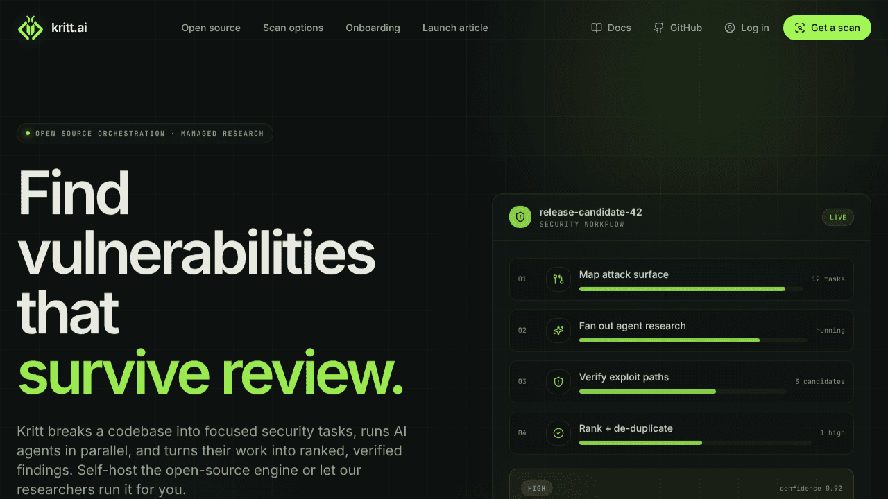 kritt.ai website screenshot