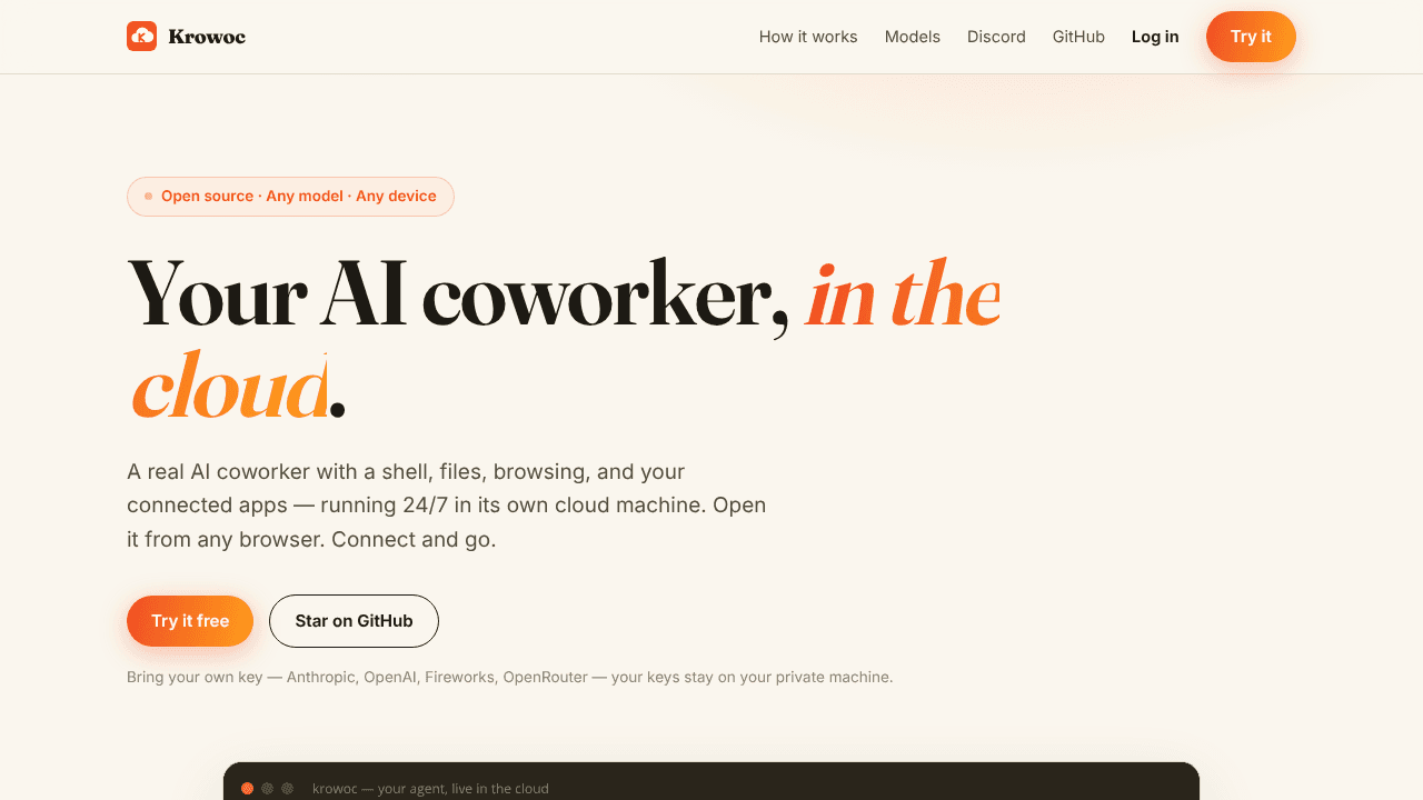 Krowoc website screenshot