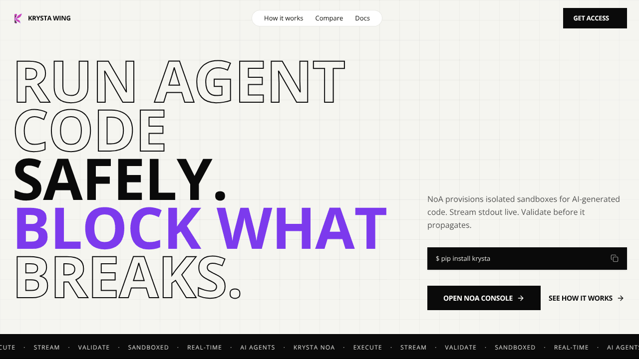 Krysta Wing website screenshot