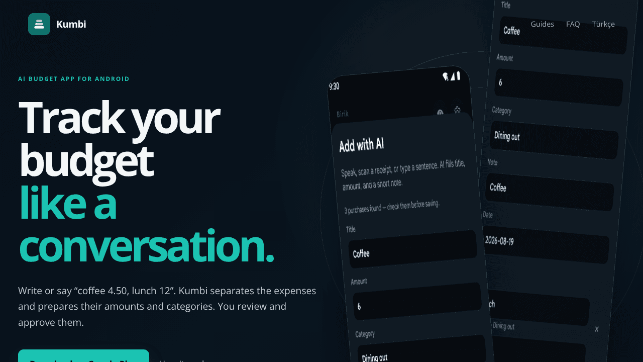 Kumbi website screenshot
