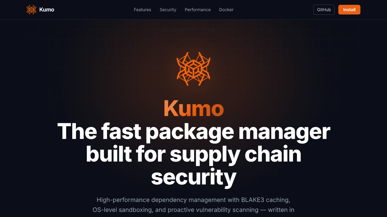 Kumo website screenshot