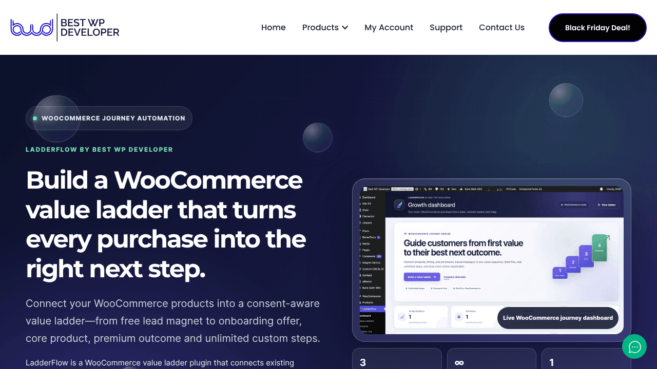 LadderFlow website screenshot