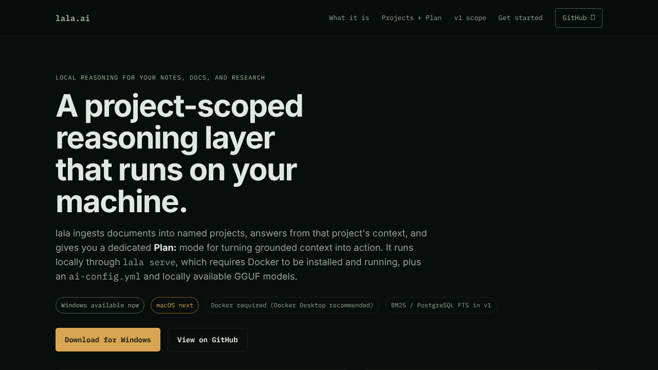 lala.ai website screenshot