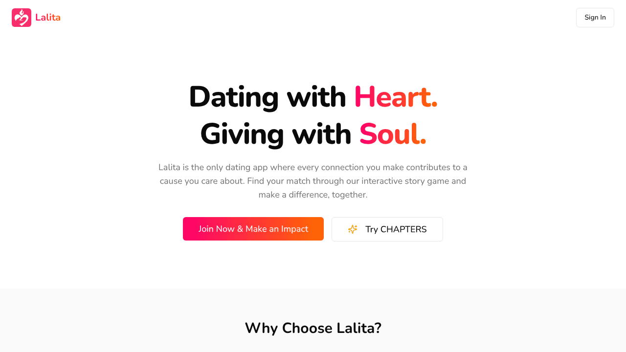 Lalita website screenshot