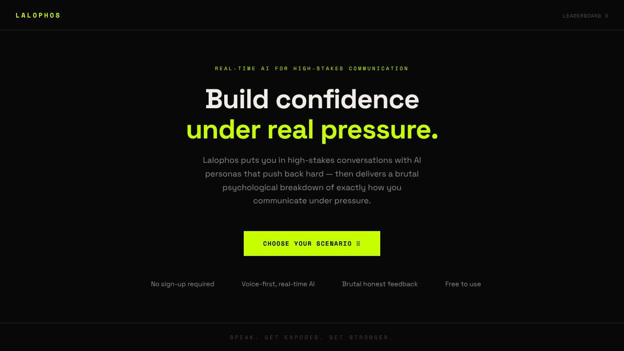 Lalophos website screenshot