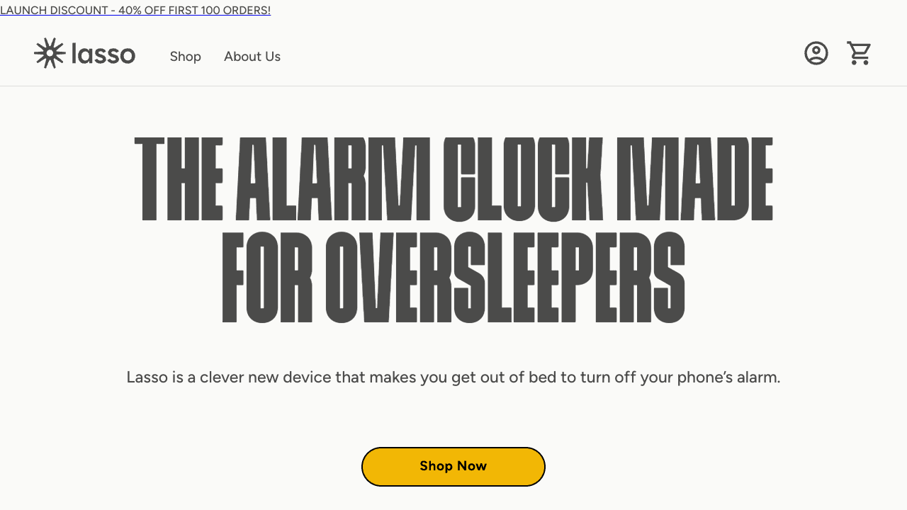 Lasso Alarm Clock
