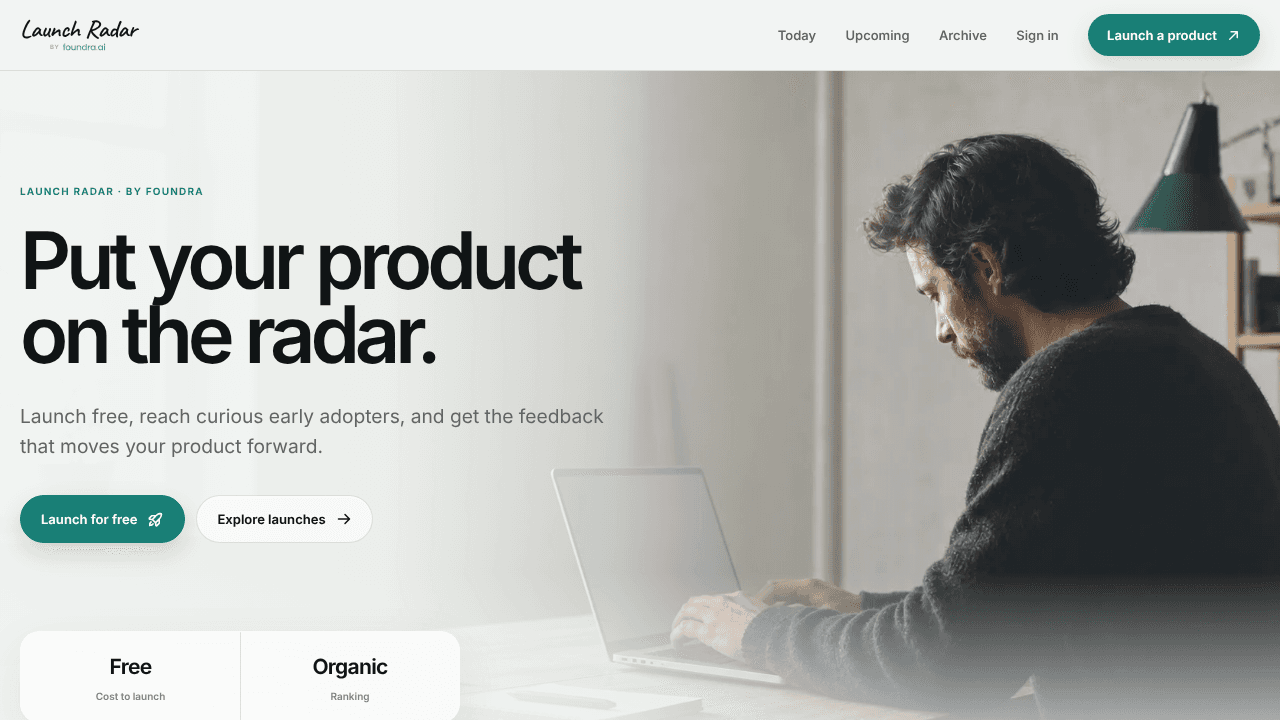 Launch Radar website screenshot