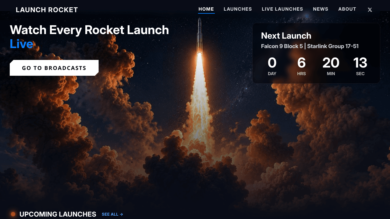 Launch Rocket website screenshot