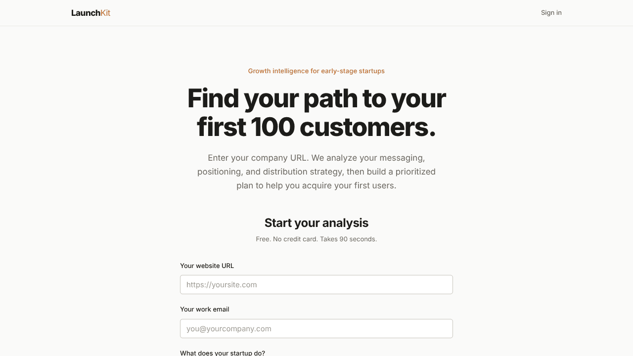 LaunchKit website screenshot