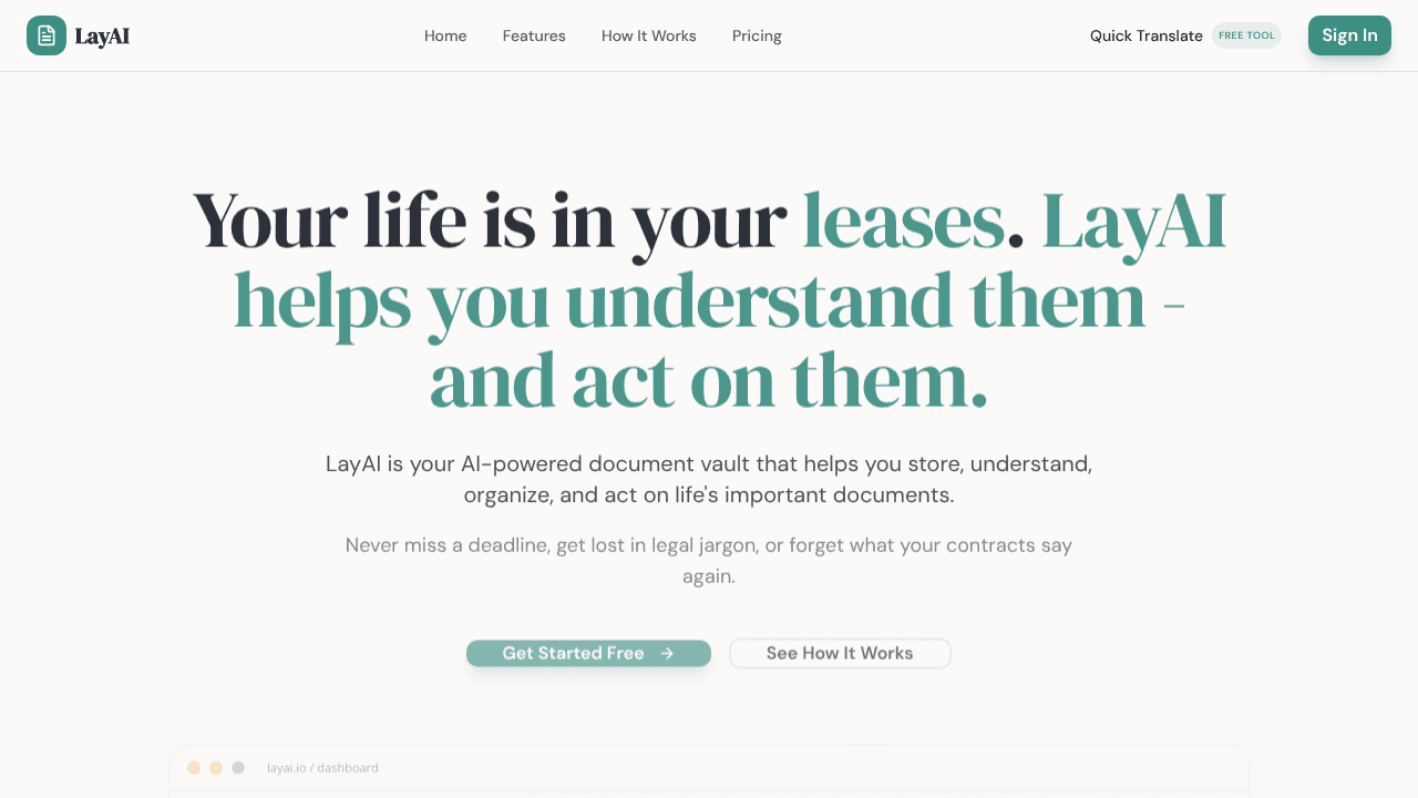 LayAI  website screenshot
