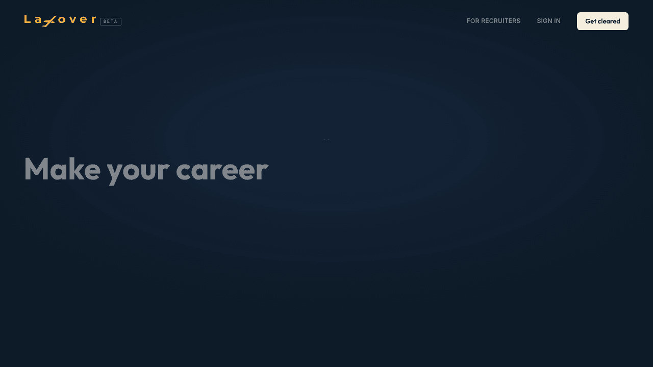Layover website screenshot