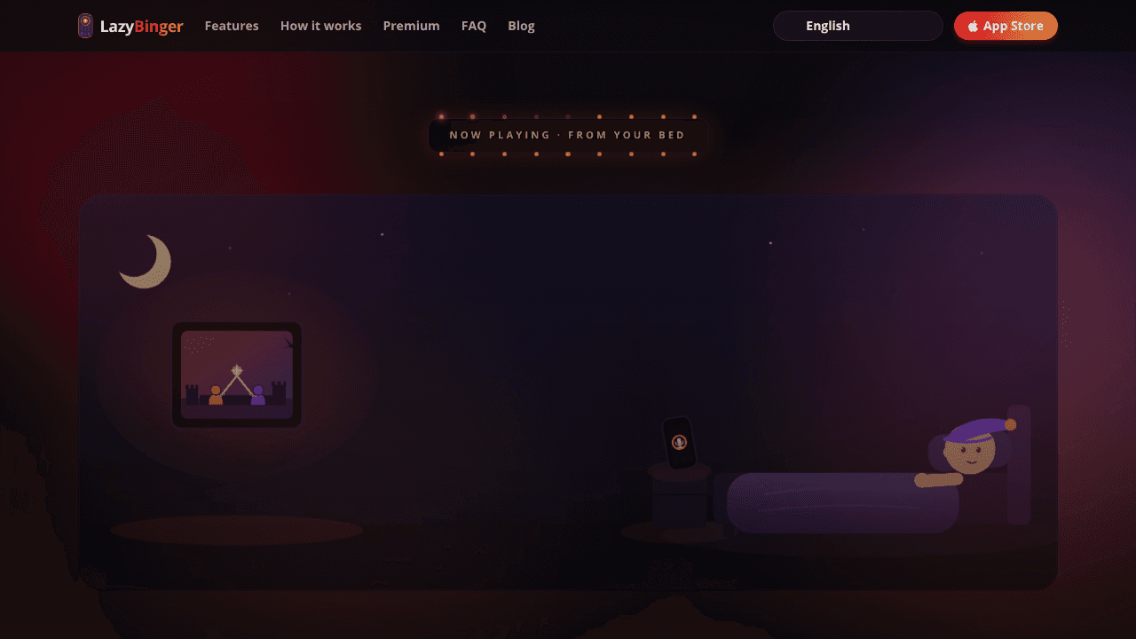LazyBinger website screenshot
