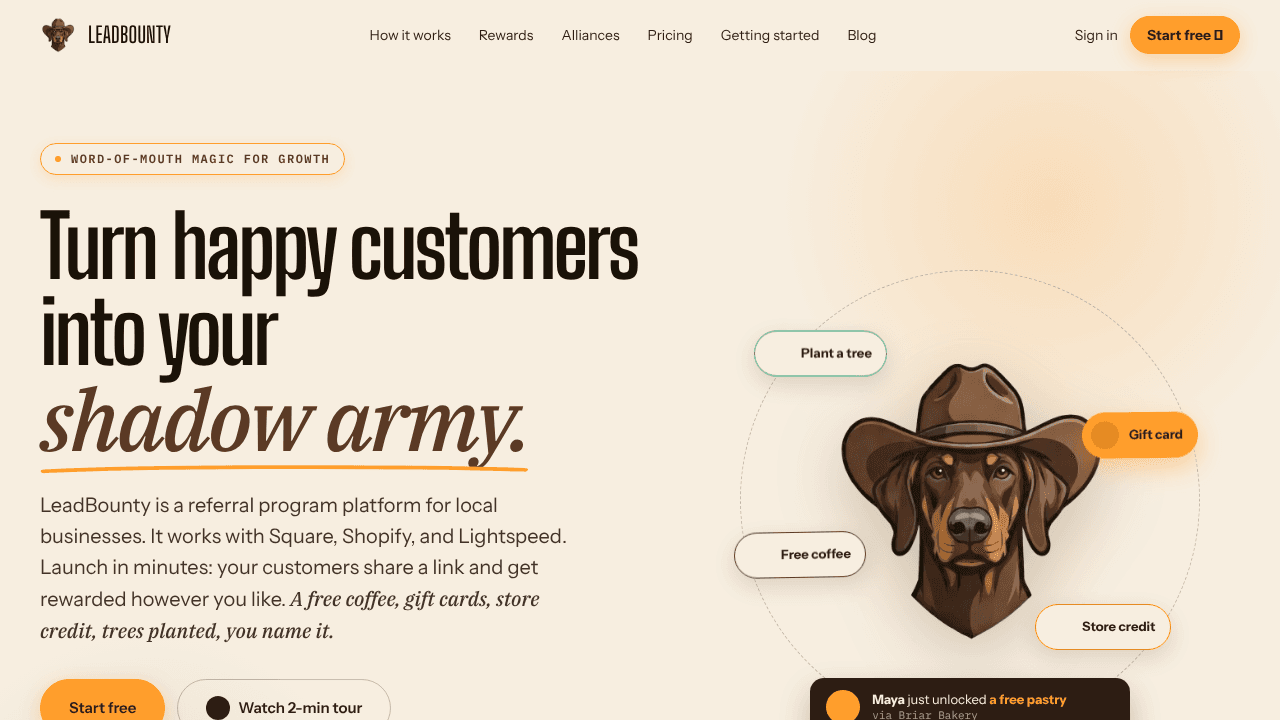 LeadBounty website screenshot