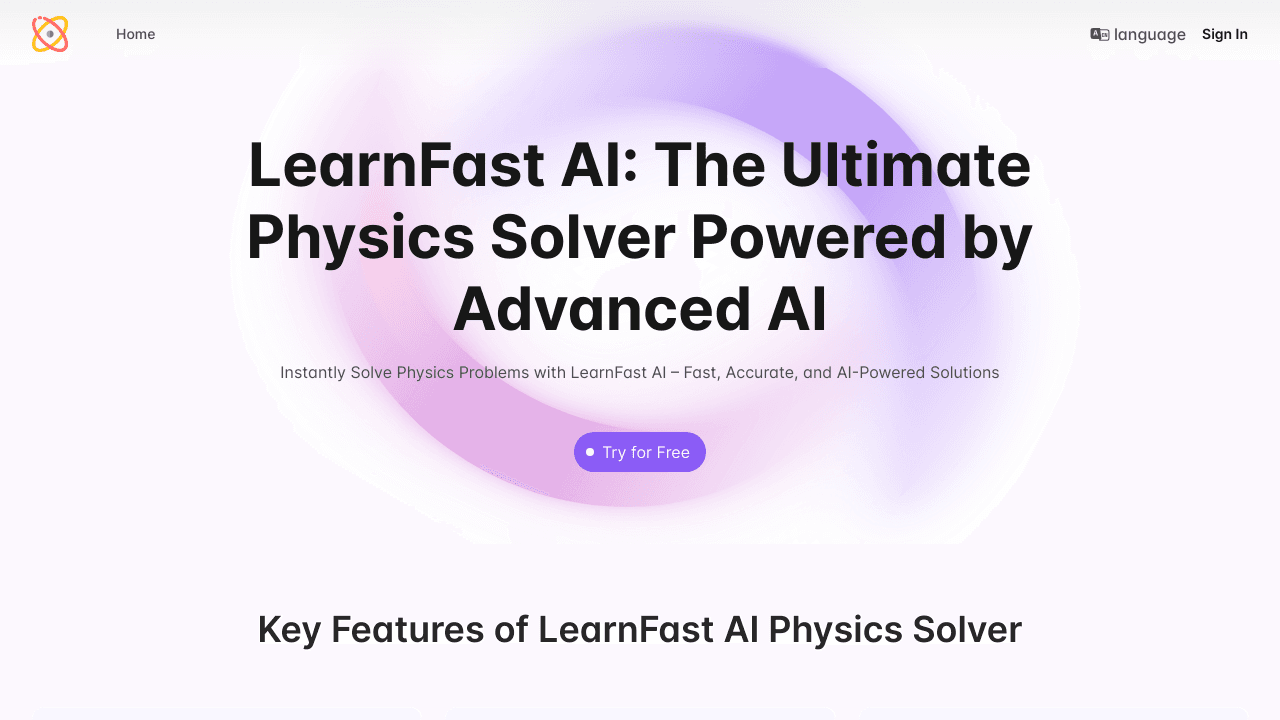 LearnFast AI: Free AI Physics Solver