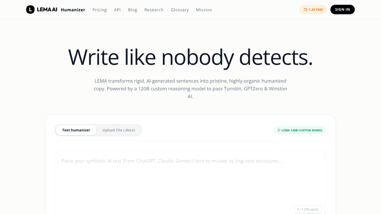 Lema website screenshot
