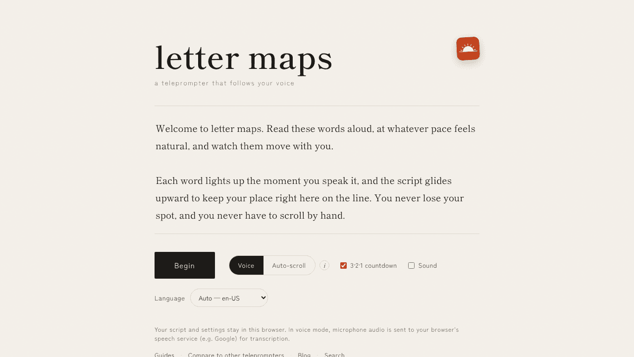Letter Maps website screenshot