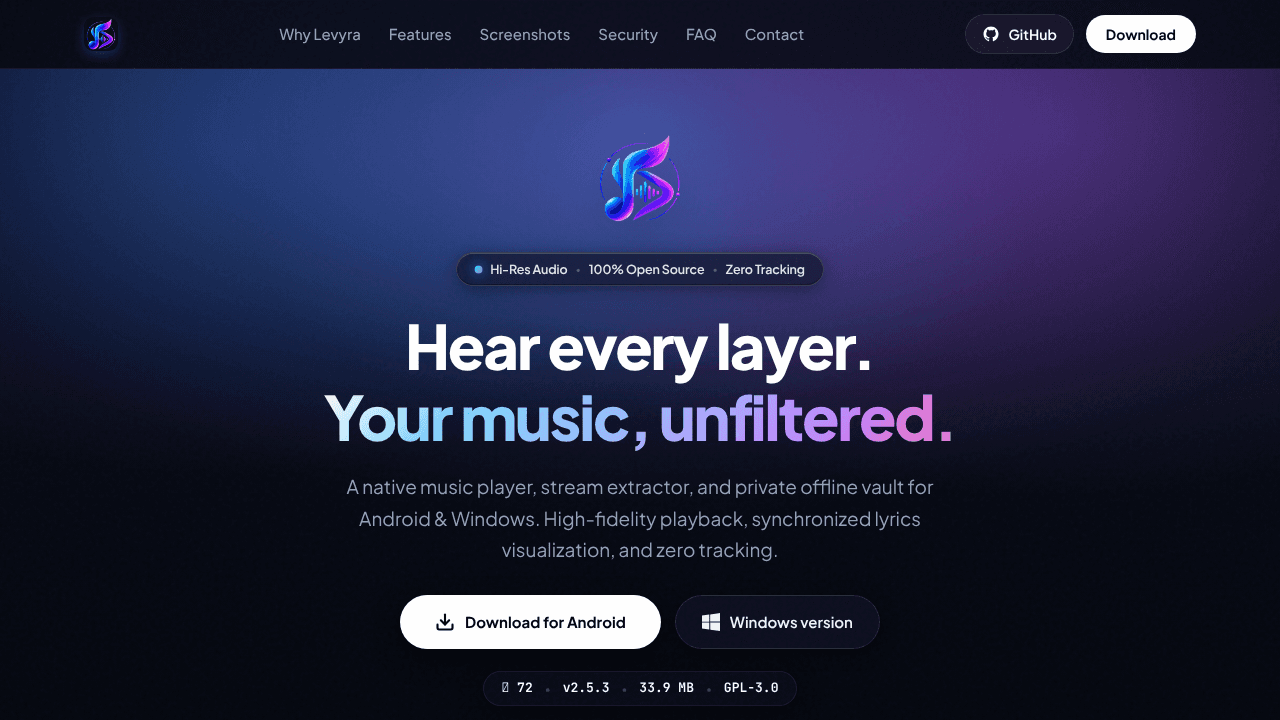 LEVYRA website screenshot