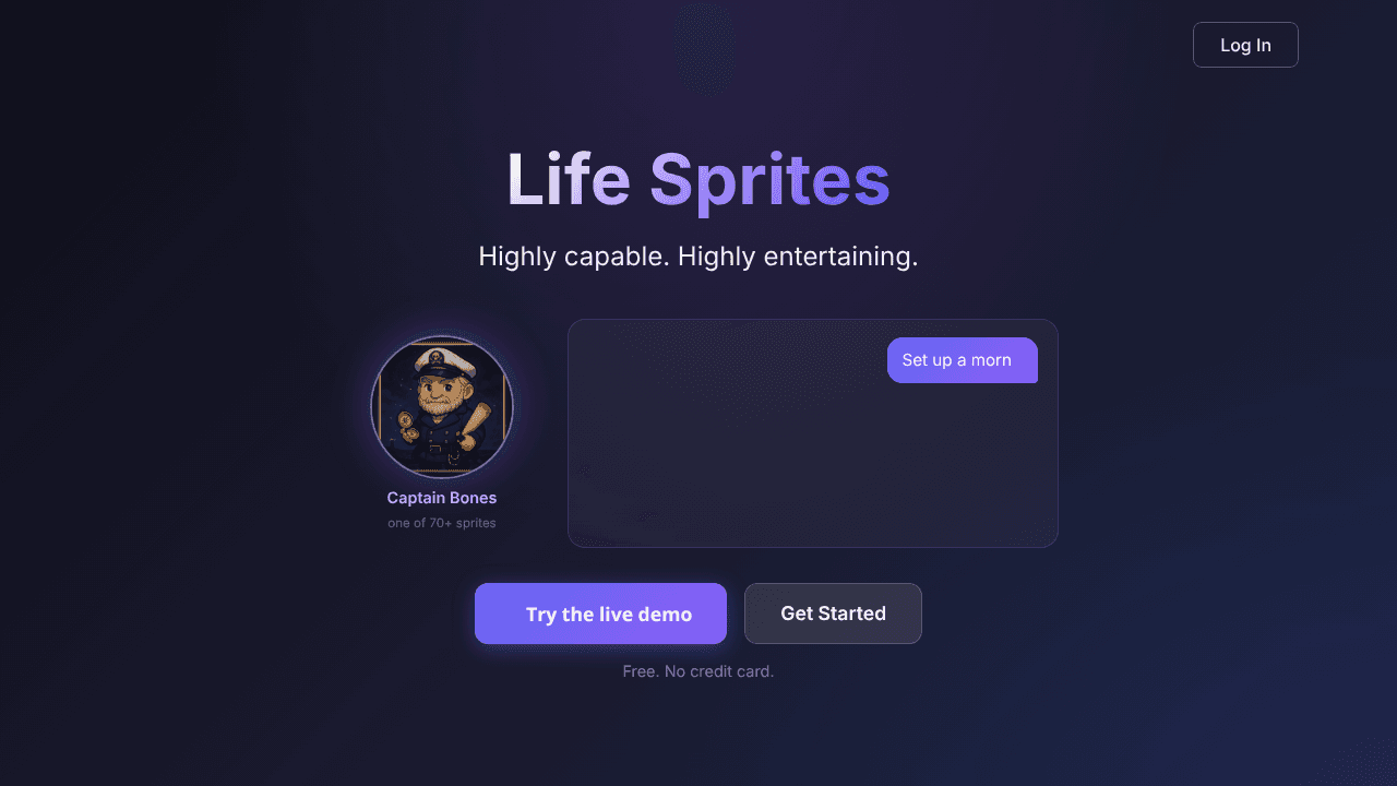 Life Sprites website screenshot