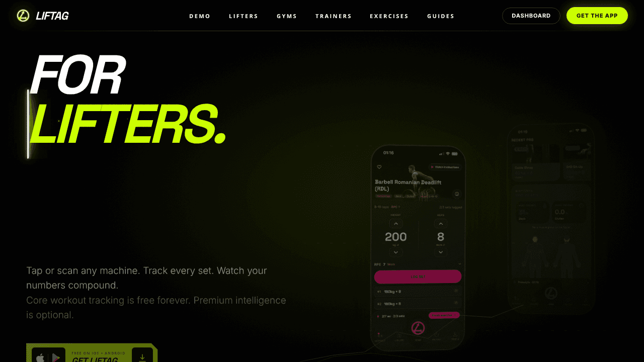 LIFTAG website screenshot