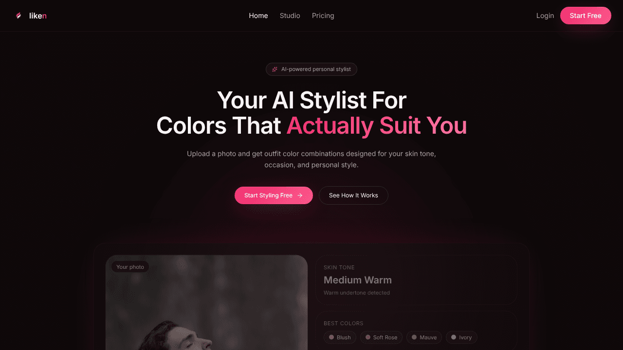 Liken Ai website screenshot
