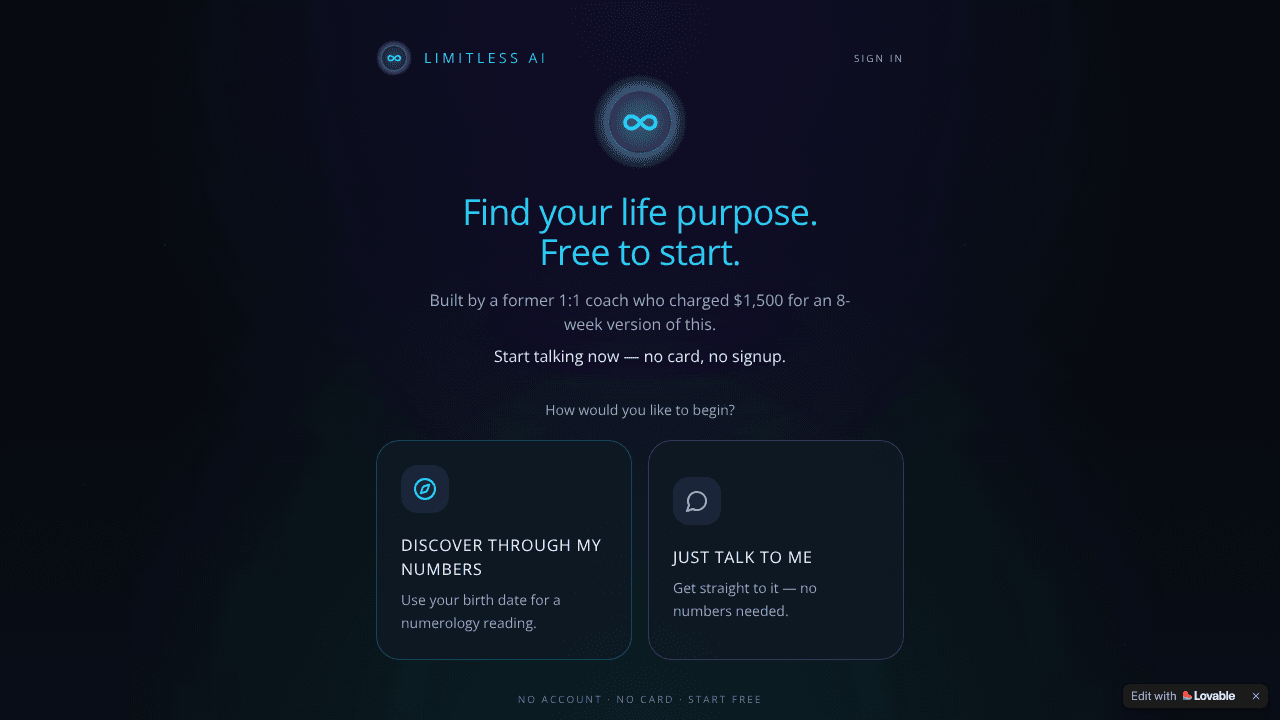 Limitless AI website screenshot