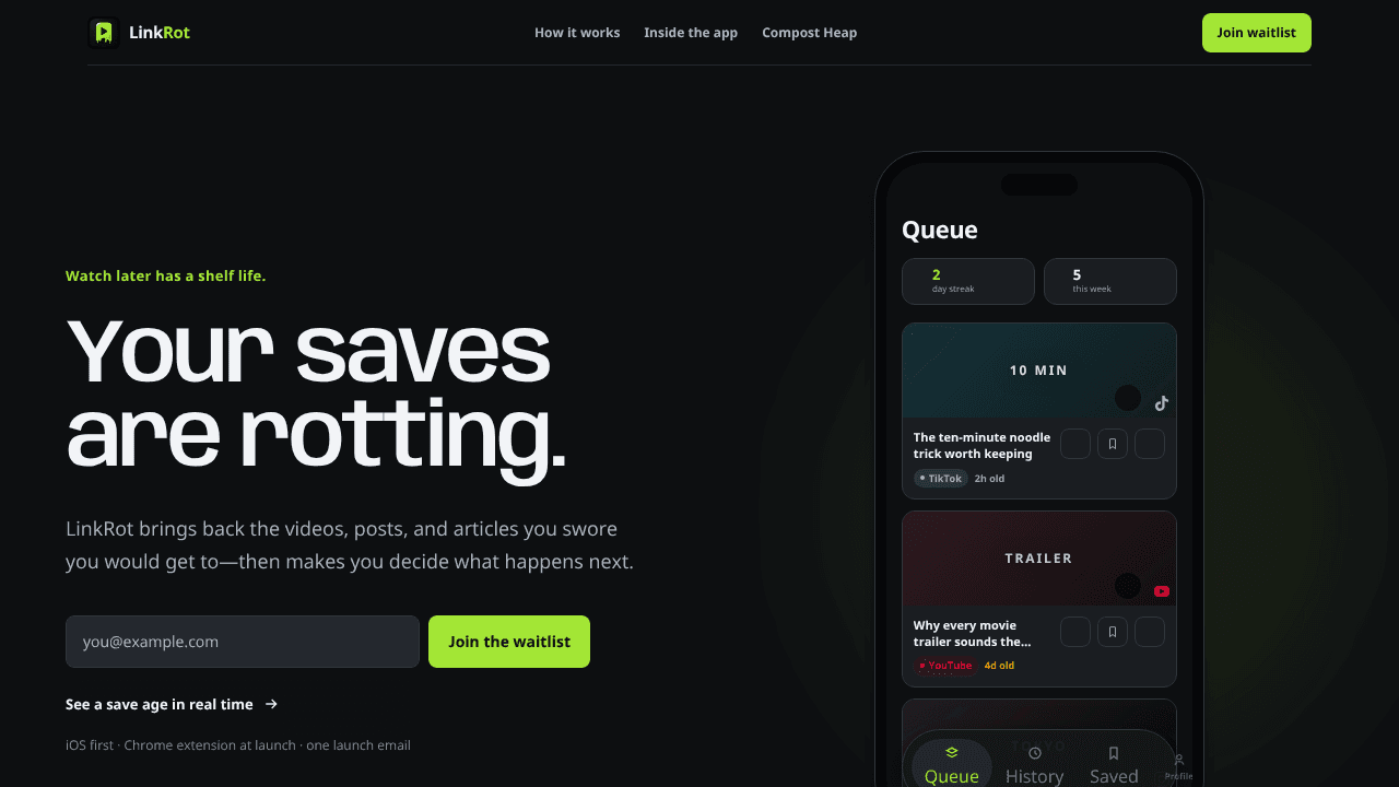 LinkRot website screenshot