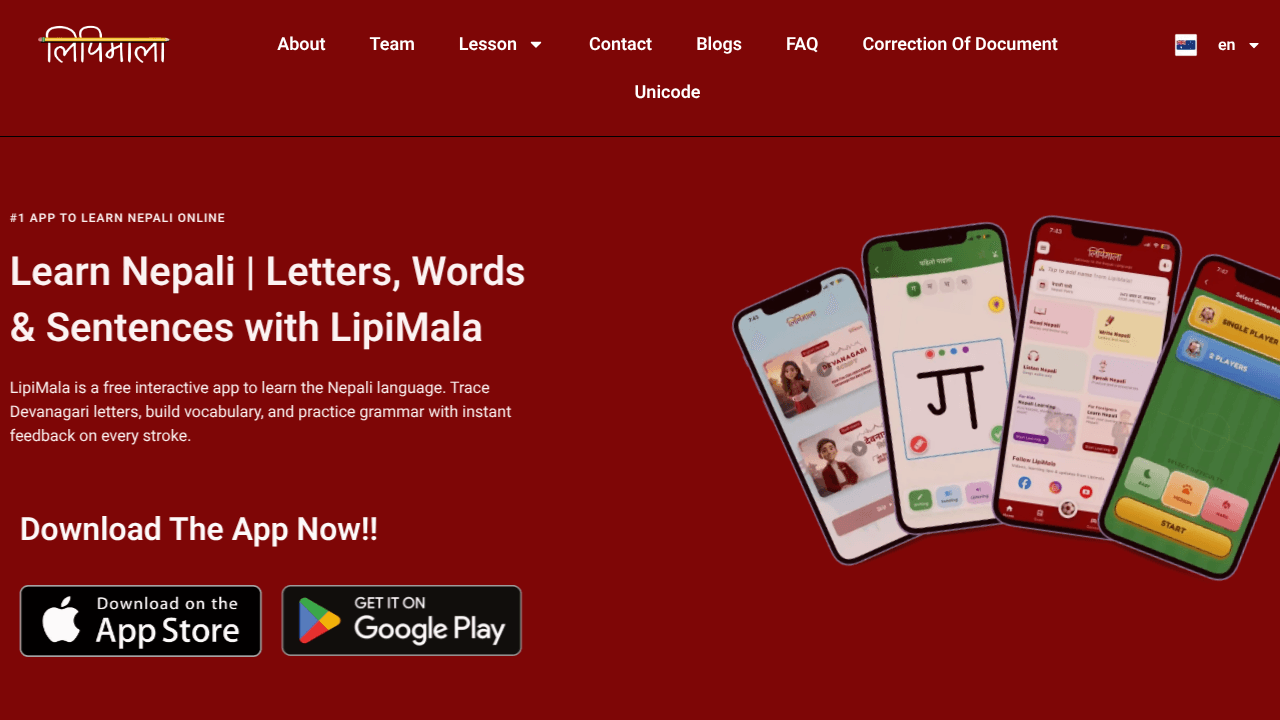 Lipimala website screenshot
