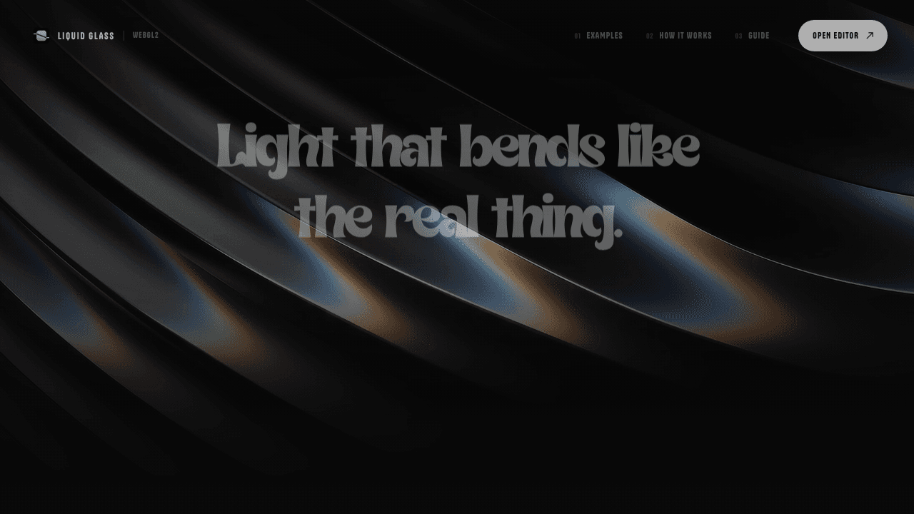 Liquid Glass website screenshot