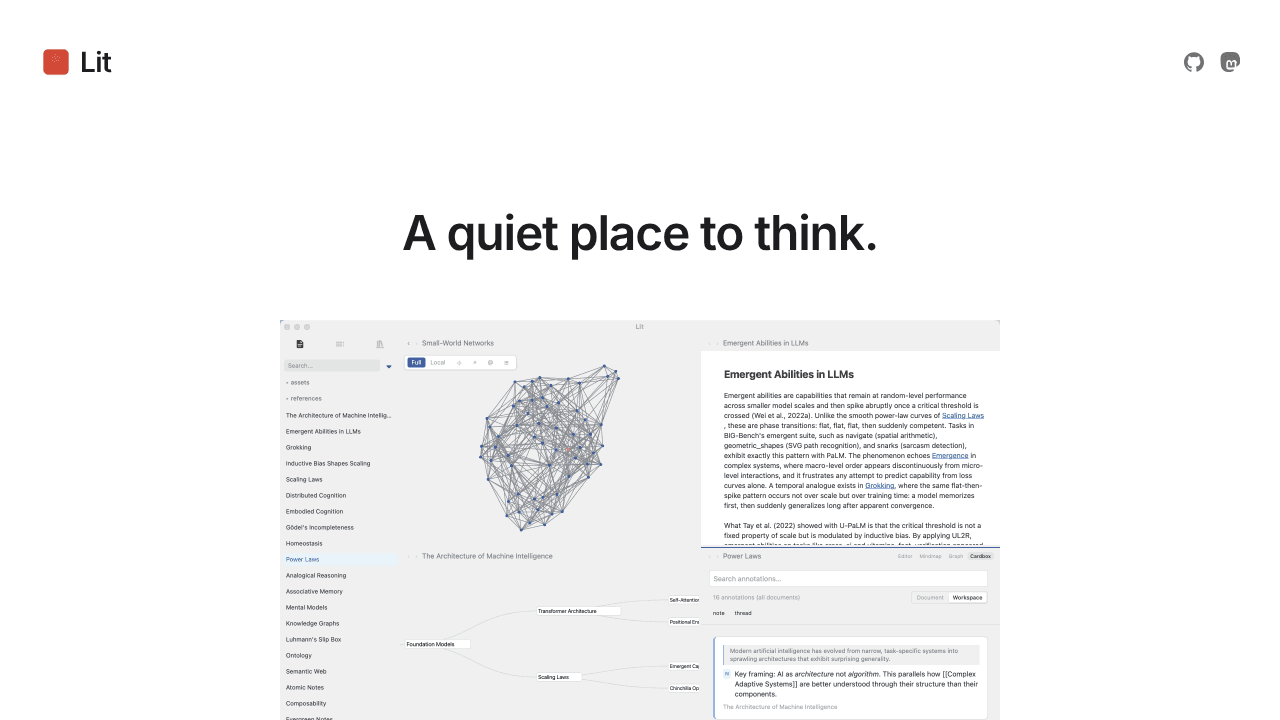 Lit website screenshot