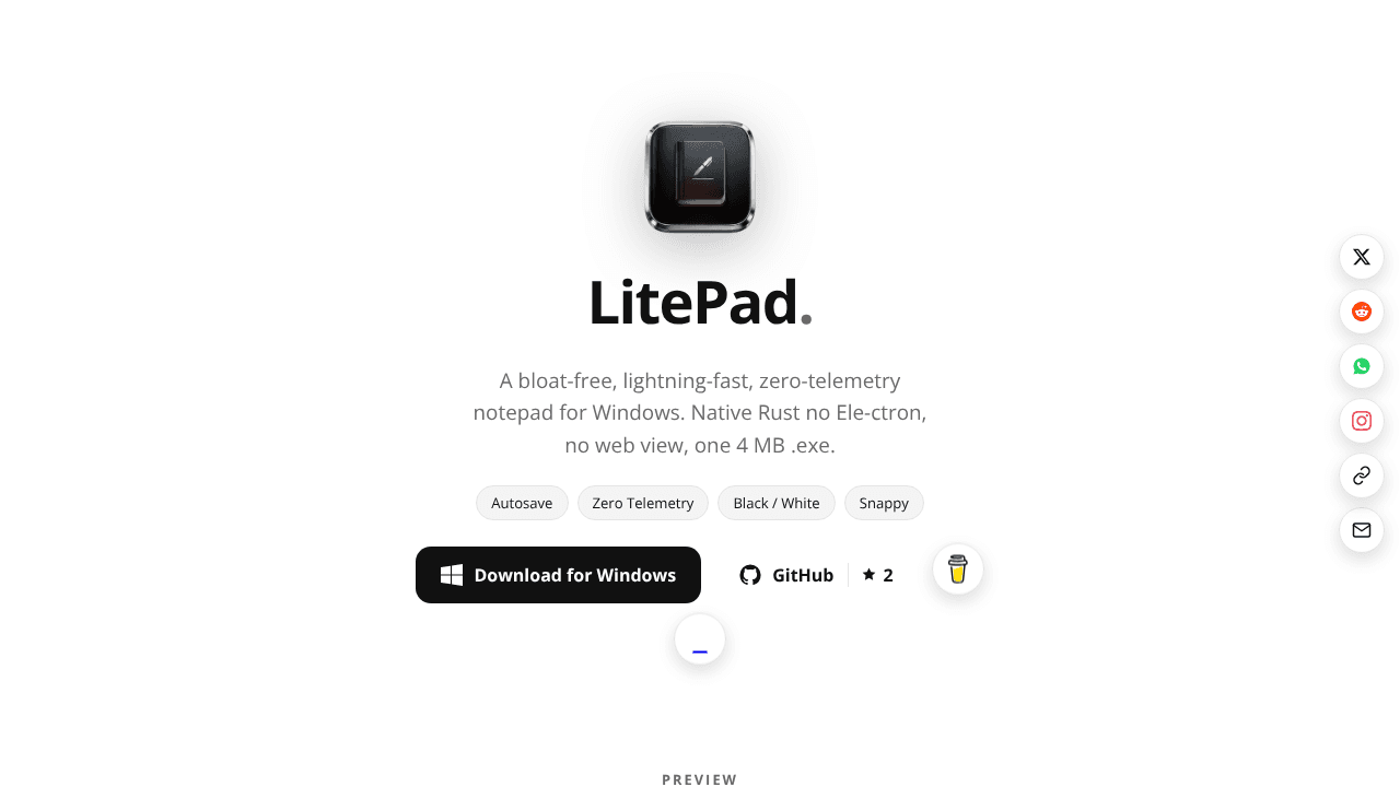 LitePad website screenshot