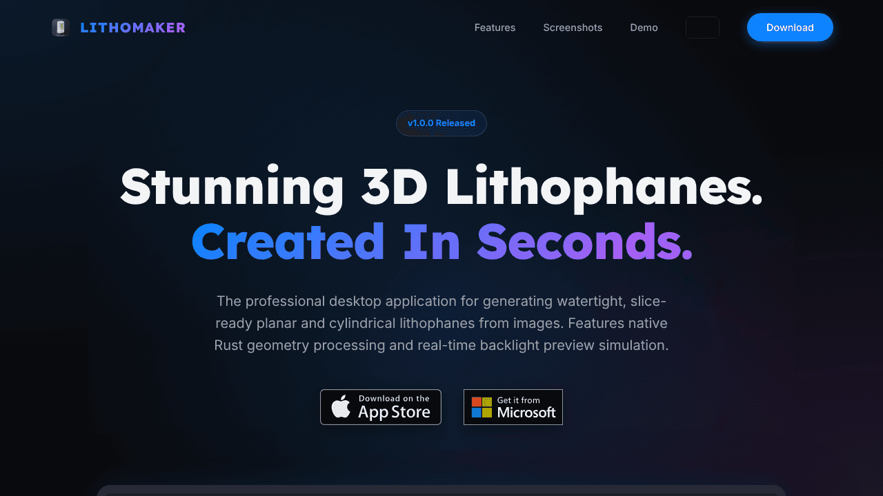 LithoMaker website screenshot